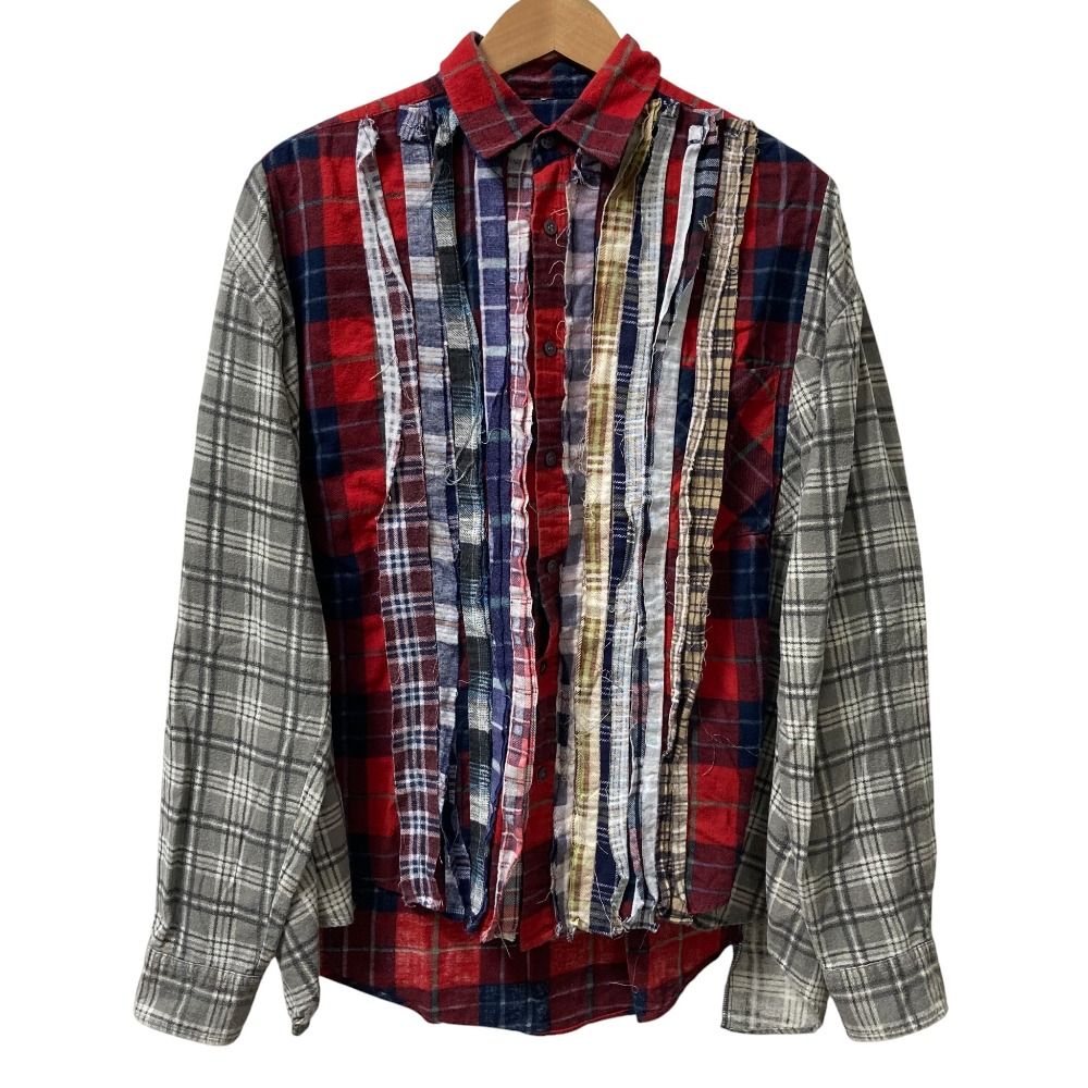 Rebuild by needles リビルドバイニードルス Flannnel Ribbon Wide Shirt 再構築シャツ EJ 265 マルチ メンズ 古着