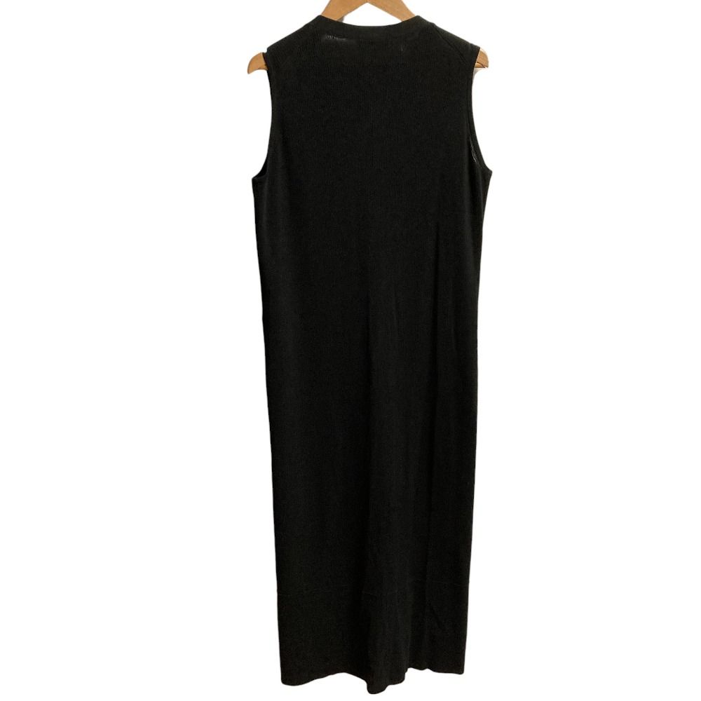 22SS Theory luxe セオリーリュクス OPUS LIETO ウォッシャブル ロングジレ ベスト サイズ38 ブラック レディース 古着