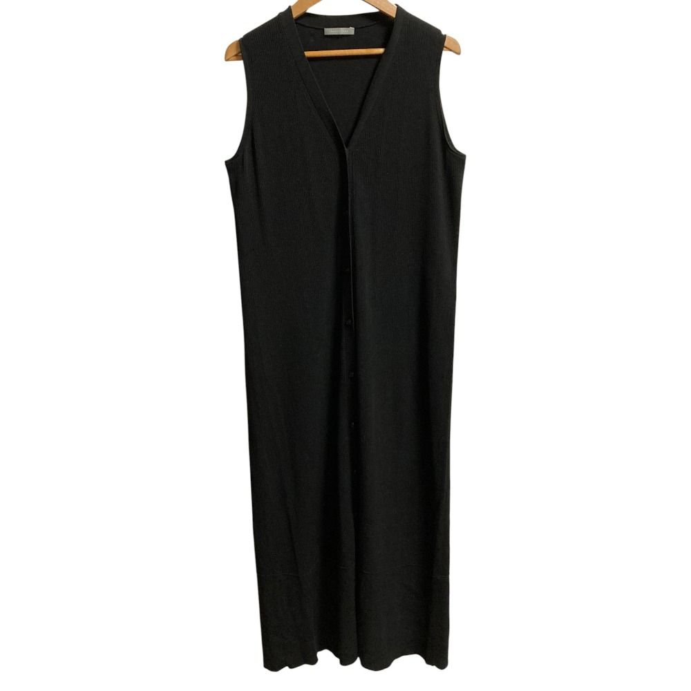 22SS Theory luxe セオリーリュクス OPUS LIETO ウォッシャブル ロングジレ ベスト サイズ38 ブラック レディース 古着