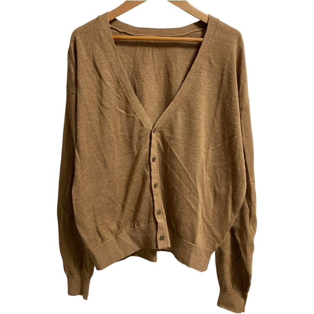 25SS HAUNT ハウント 2WAYカーディガン リネン ニット サイズ38 ベージュ レディース 古着