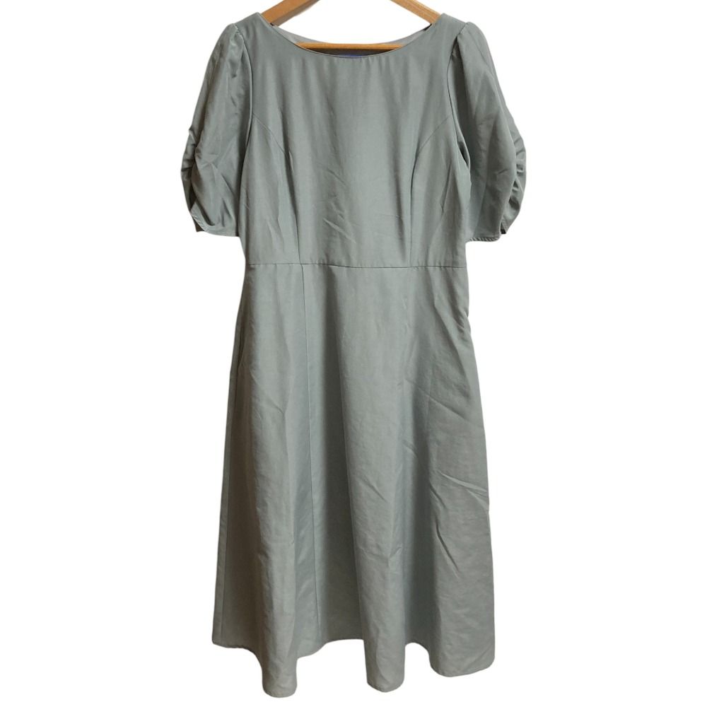 BLUE LABEL CRESTBRIDGE ブルーレーベルクレストブリッジ ギャザースリーブ バックリボン ワンピース サイズ36 ライトブルー レディース 古着