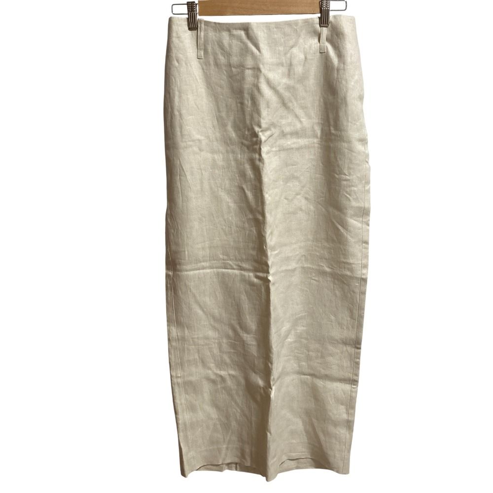 23SS Deuxieme Classe ドゥーズィエムクラス Dashingly Maxi SK タイト マキシスカート 23060500702010 サイズ36 ホワイト レディース 古着