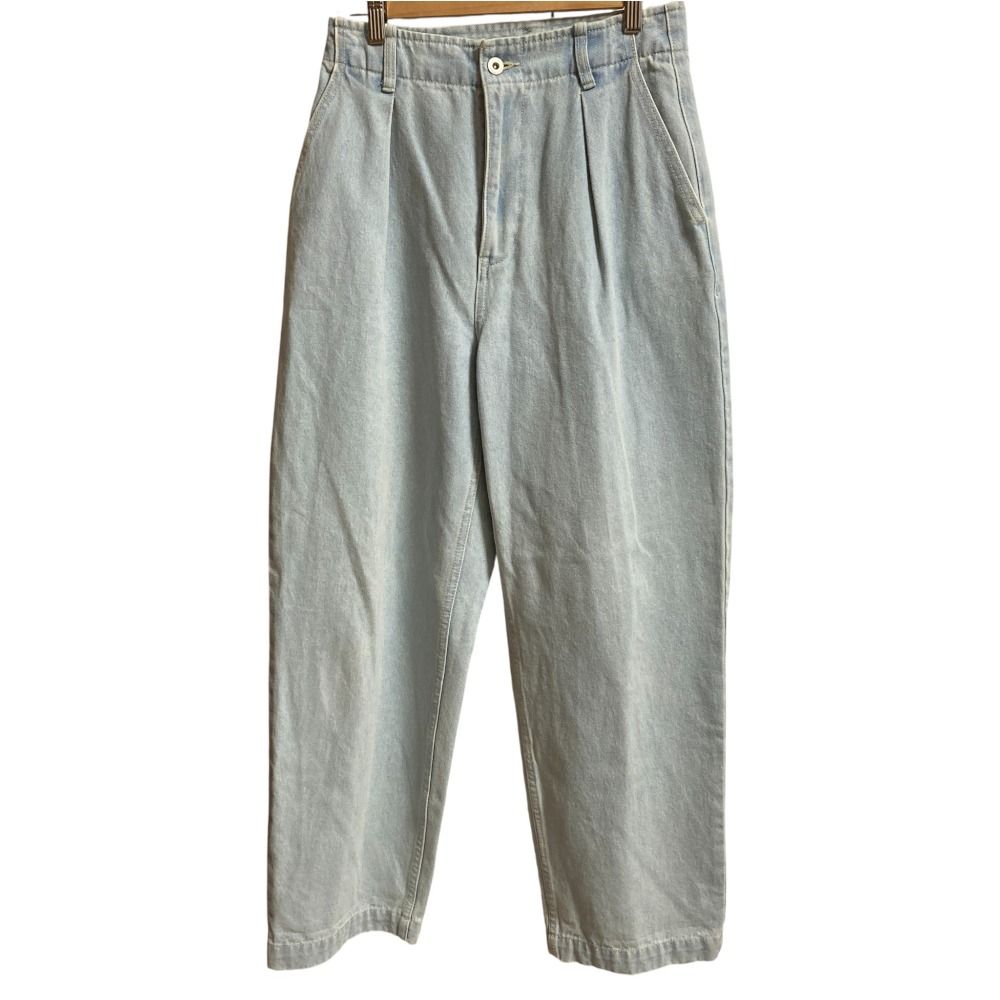 25SS MICA-DEAL マイカアンドディール ハイウエストデニムパンツ ジーンズ 0125103023 サイズ38 ライトブルー レディース 古着
