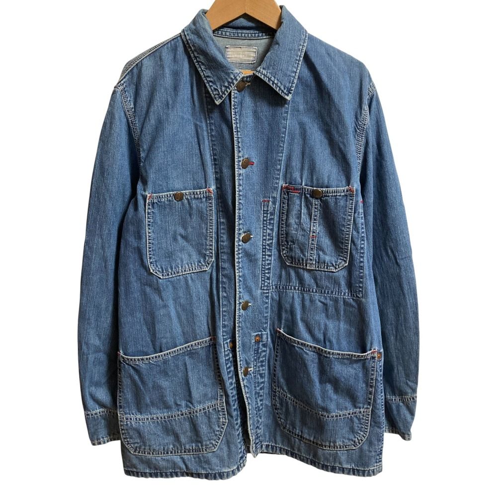 BLUE BLUE ブルーブルー カバーオール デニムジャケット サイズS ブルー メンズ 古着