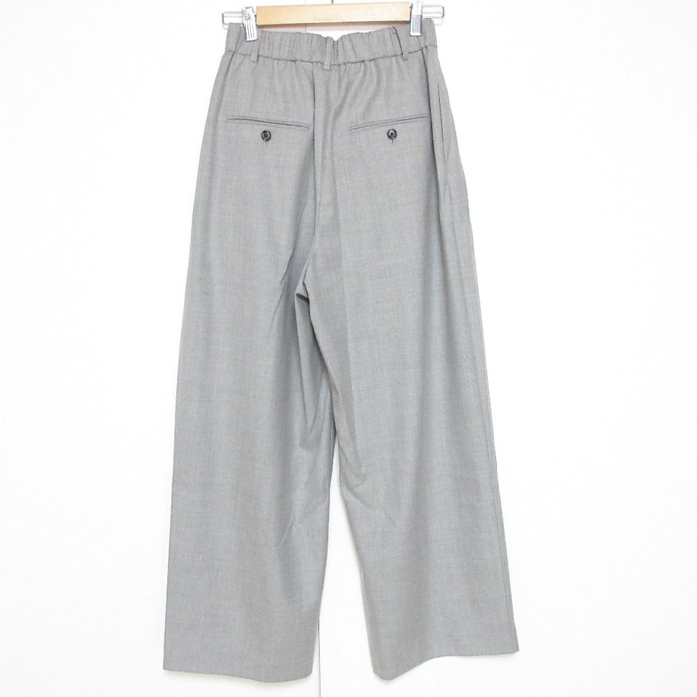24AW IENA イエナ T R W サキソニータックパンツ 38 グレー レディース 古着