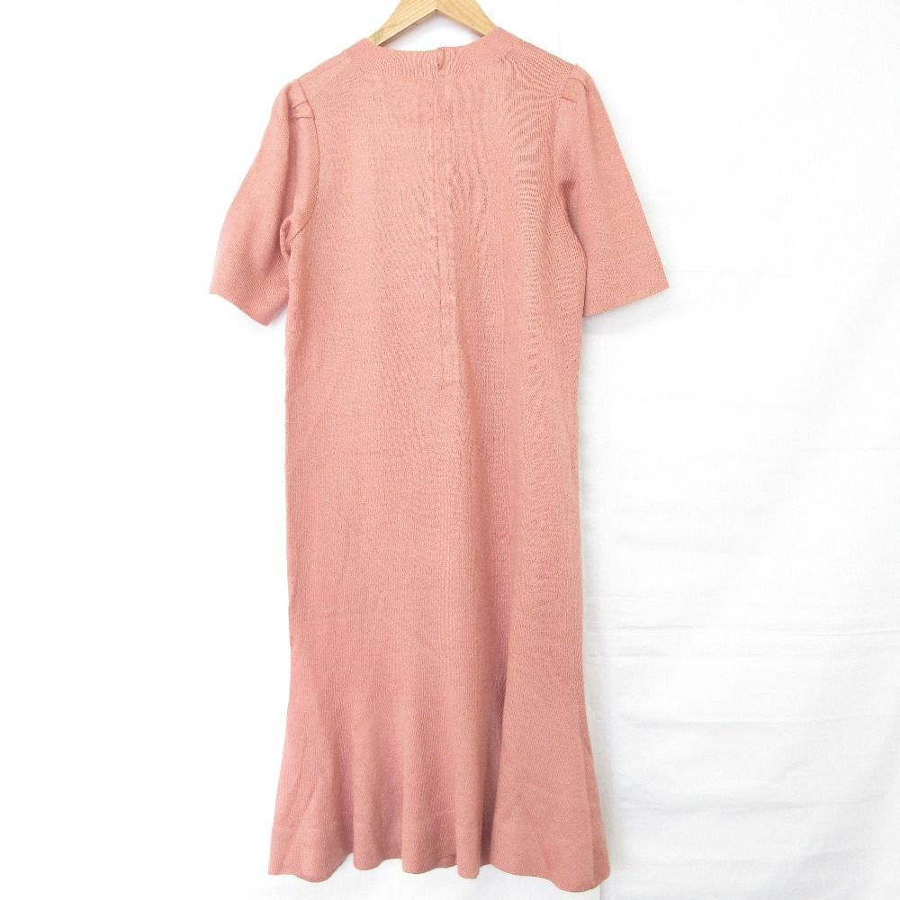 TOYOKO SAITO トヨコサイトウ フラワー刺繍 ニット ワンピース ピンク レディース 古着