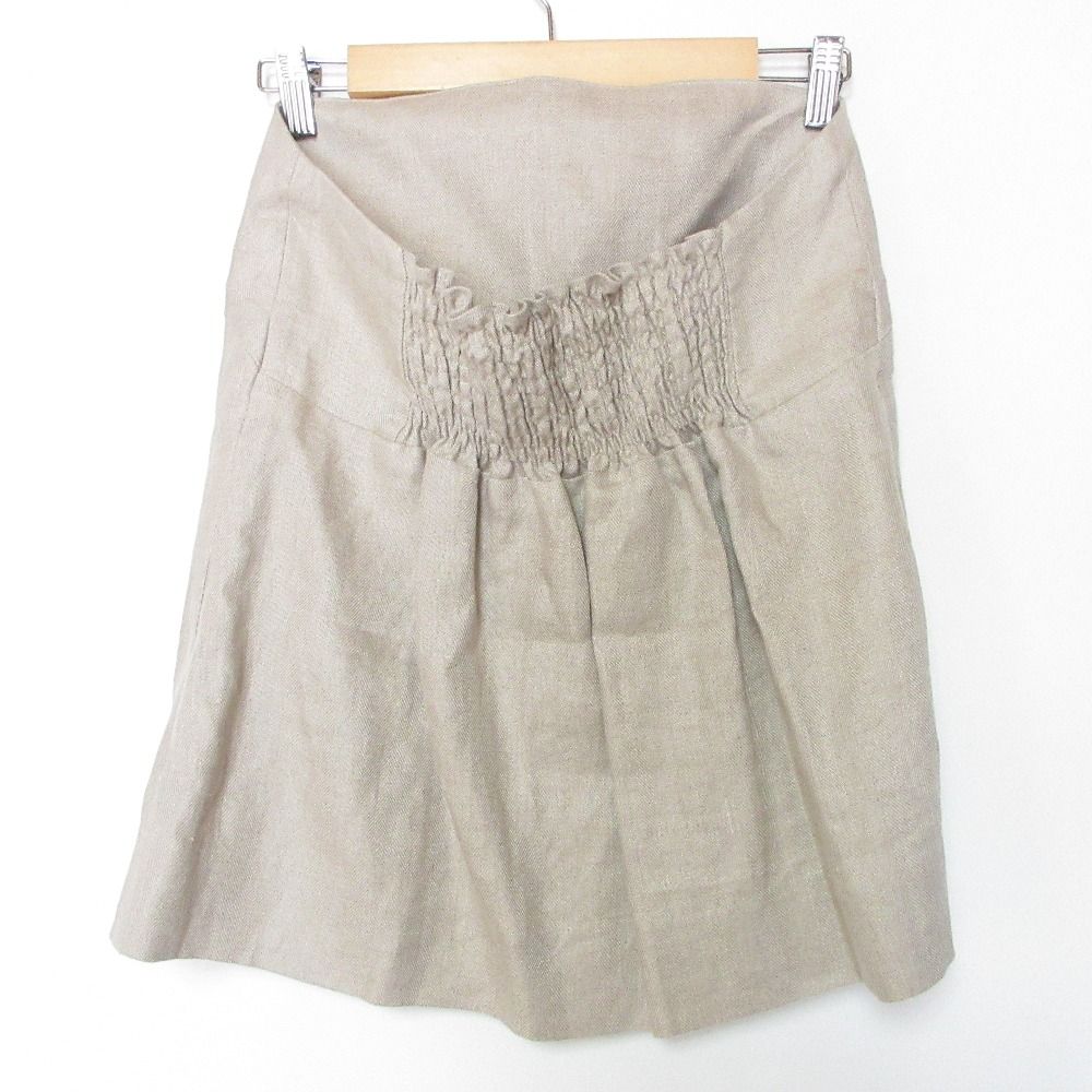 Chaos カオス リネン ヘリンボーン チューブベアトップ ビスチェ F ベージュ レディース 古着