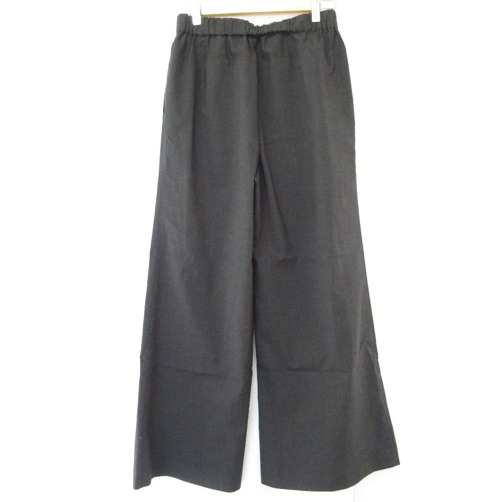 25SS JOURNAL STANDARD Lessage ジャーナル レサージュ イージーセミフ パンツ 38 ブラック レディース 古着