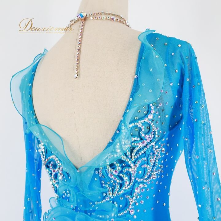 Chacott 美品! 水色 社交ダンスドレス Chacott 美品! 水色 社交ダンスドレス Chacott 美品! 水色 社交ダンス