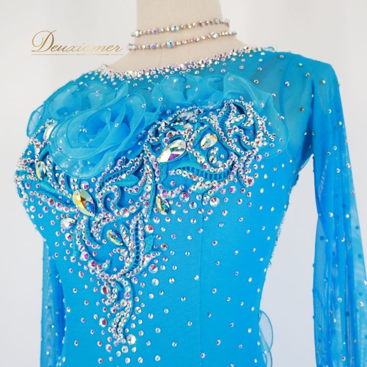 Chacott 美品! 水色 社交ダンスドレス Chacott 美品! 水色 社交ダンスドレス Chacott 美品! 水色 社交ダンス