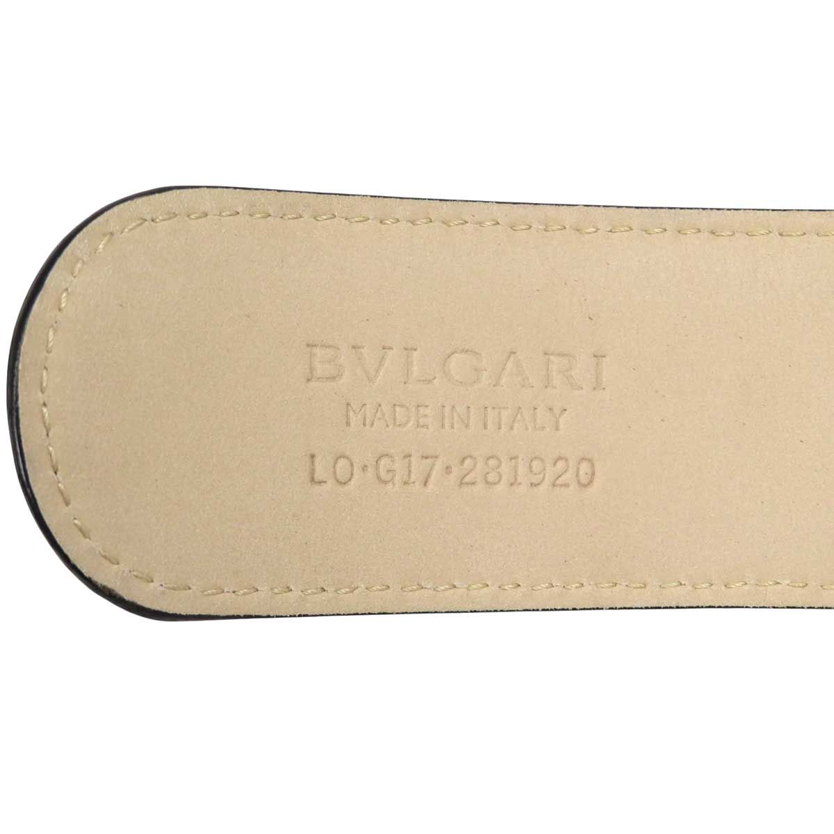 ブルガリ ダブルロゴ ベルト 110/44 メタル レザー ユニセックス  