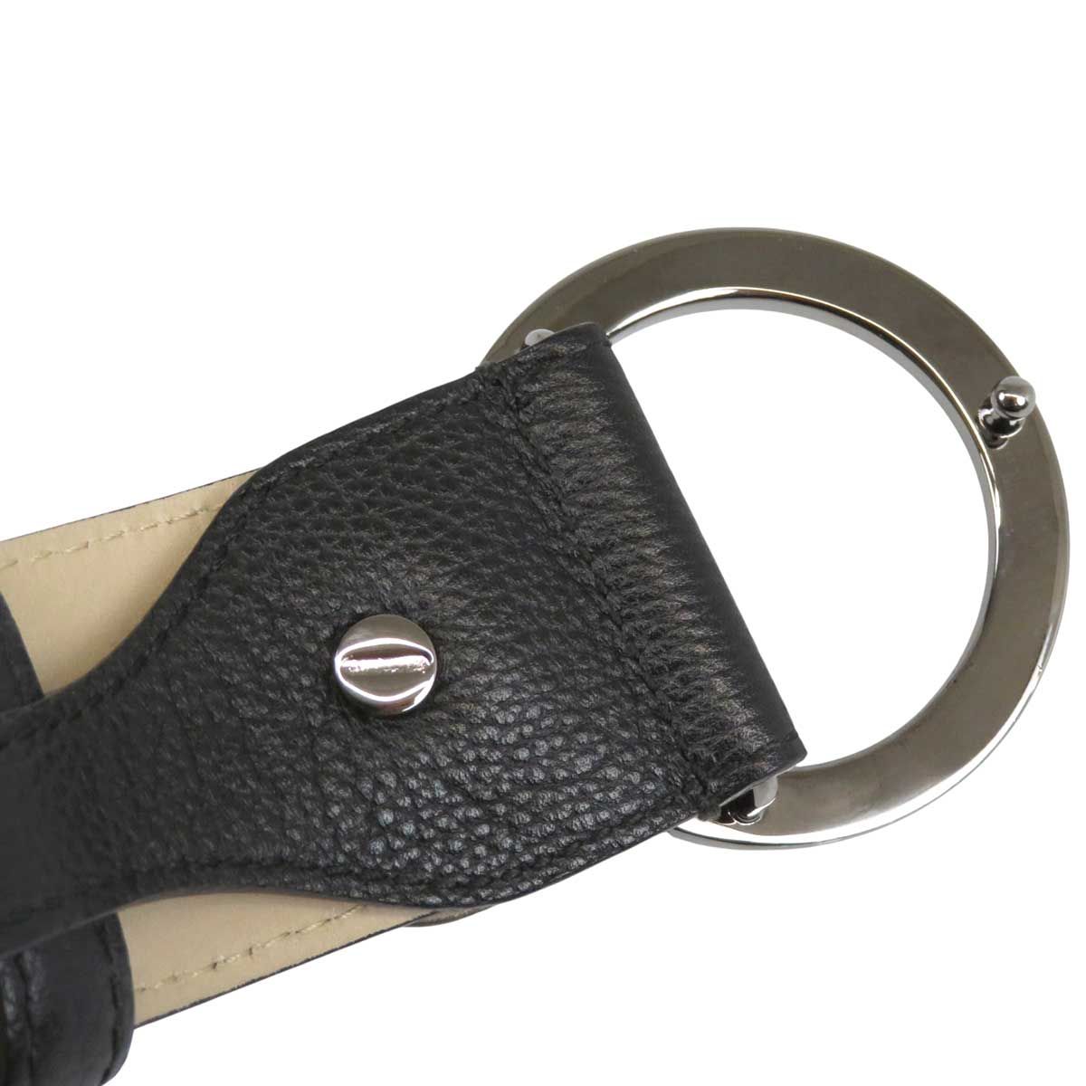 【美品】BVLGARI ロゴマニア サークルロゴ ベルト レザー ブラック 美品 BVLGARI ブルガリ ベルト サークルロゴ ブラック 黒 箱付き 箱