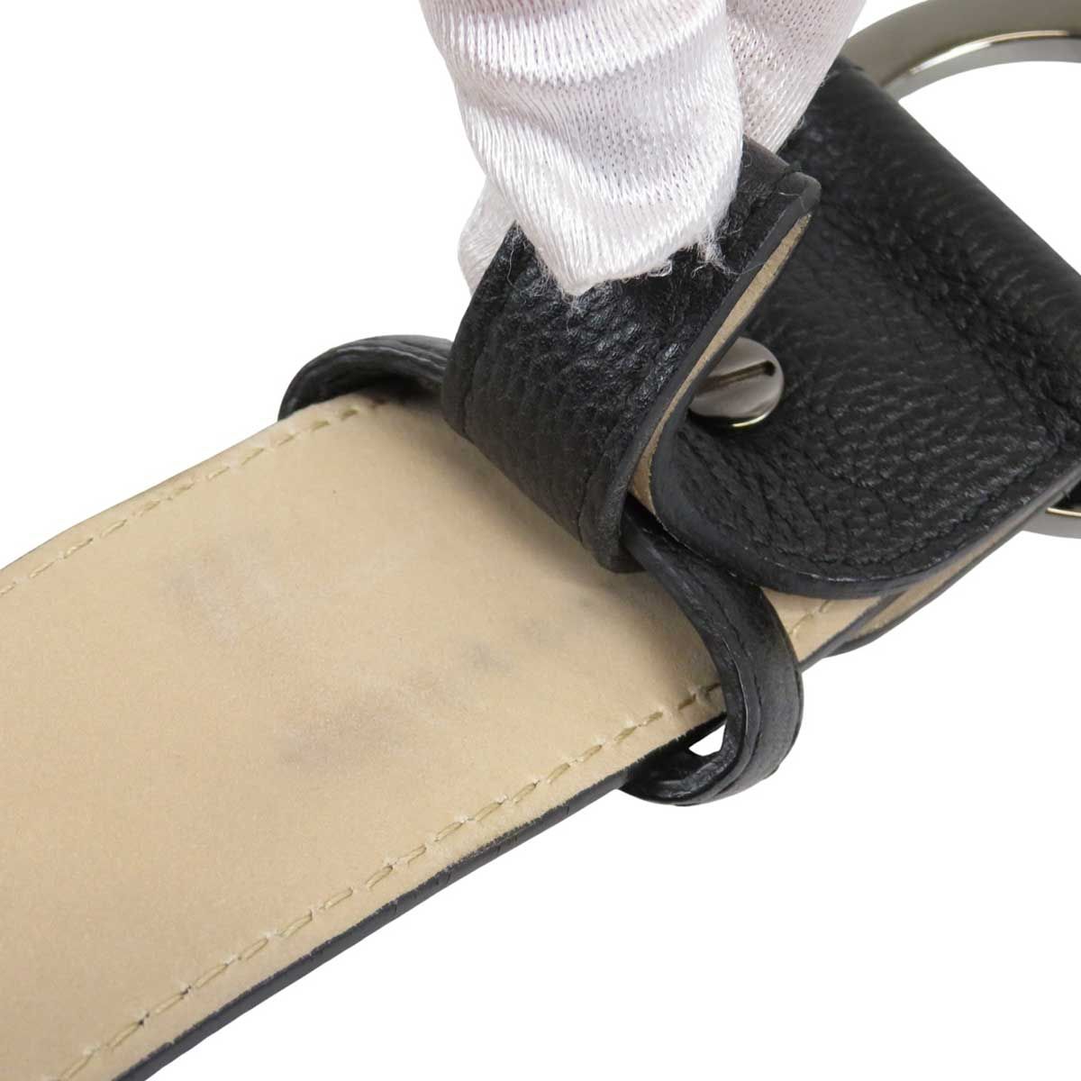 ブルガリ ダブルロゴ ベルト 110/44 メタル レザー ユニセックス  