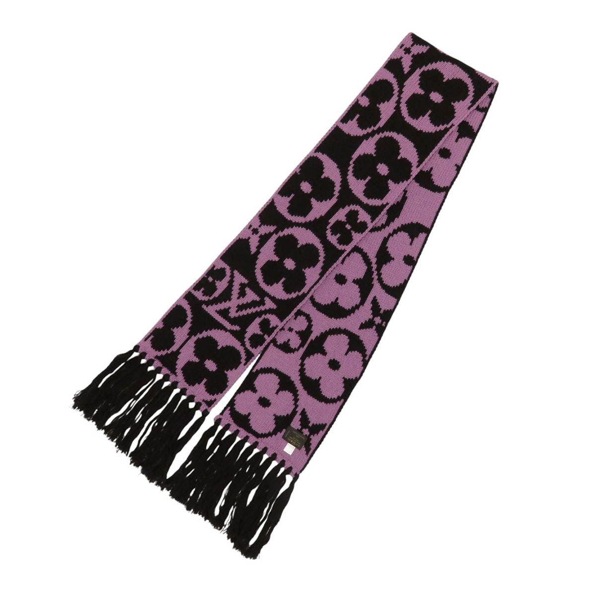 ルイヴィトン エシャルプ グラン フロア マフラー モノグラム ユニセックス ブラウン ピンク LOUIS VUITTON アパレル 小物