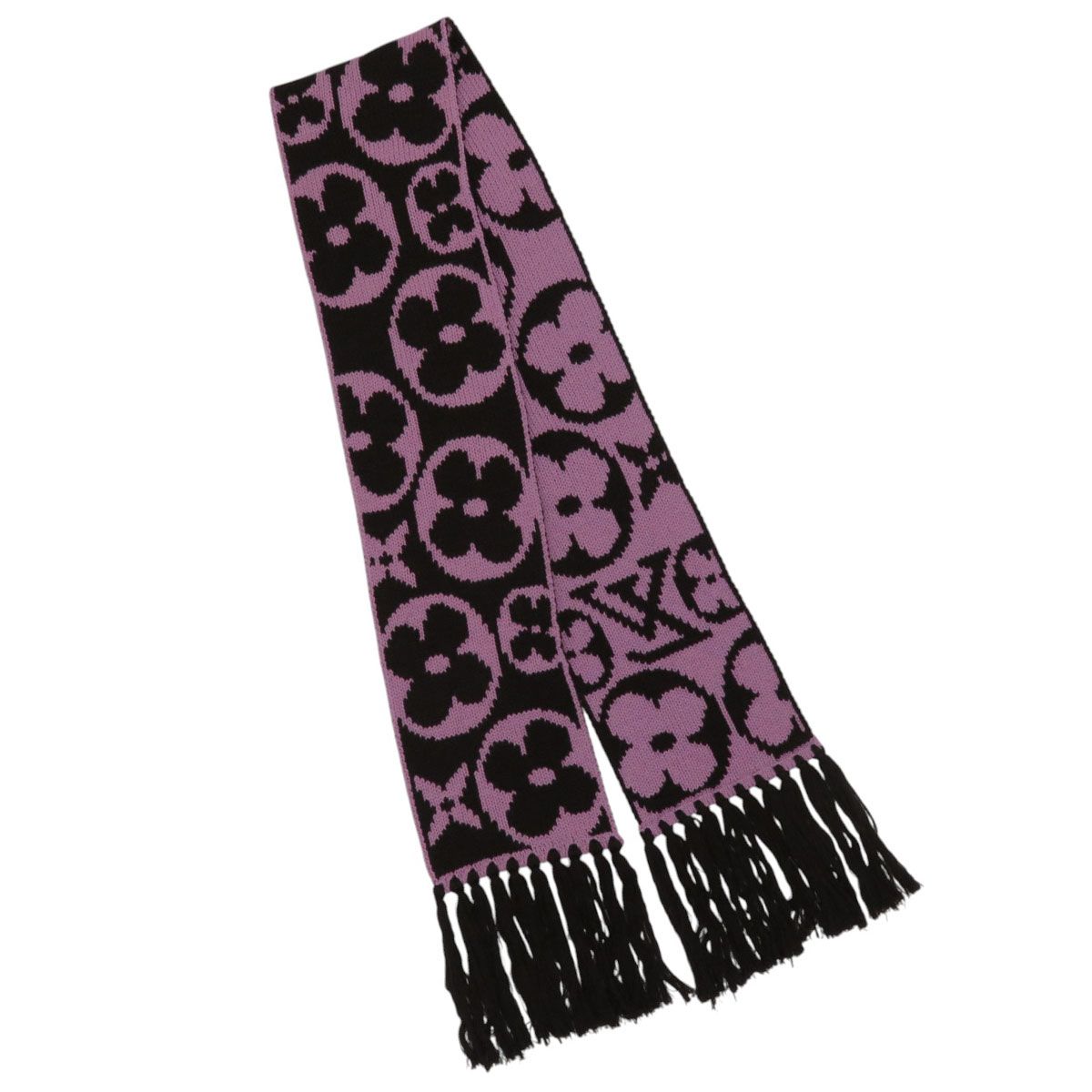 ルイヴィトン モノグラム柄 マフラー ルイ・ヴィトン“モノグラム”柄の新作マフラー、ピンク×ブラックの