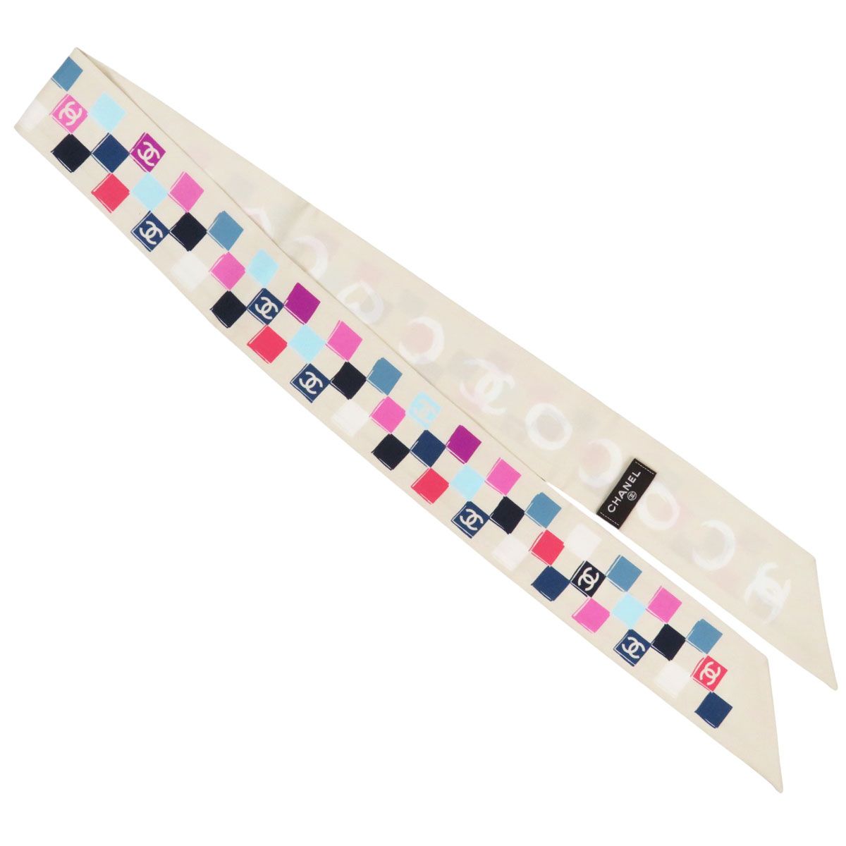 シャネル ココマーク スカーフ ユニセックス ライトベージュ マルチ CHANEL アパレル 小物