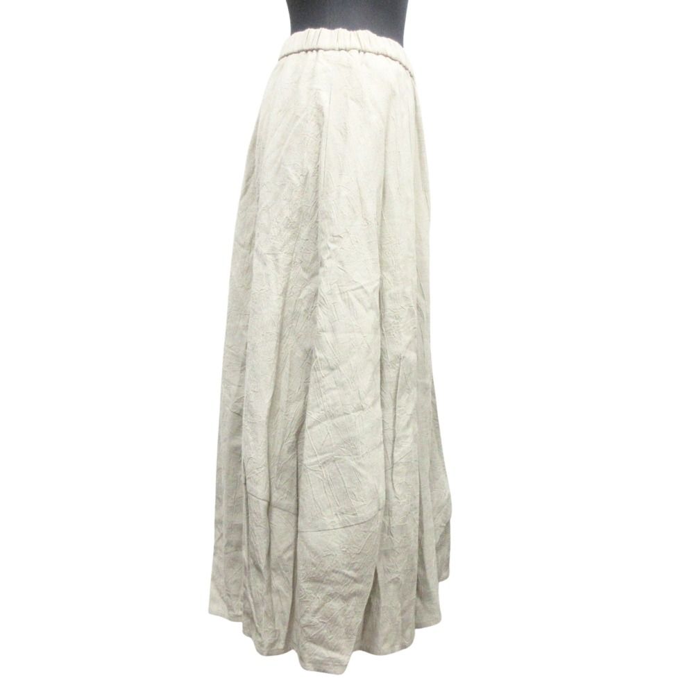 Sensounico センソユニコ 慈雨 リネン コットン イージー ロング フ スカート ボトムス 09122148 サイズ40 グレー レディース 古着