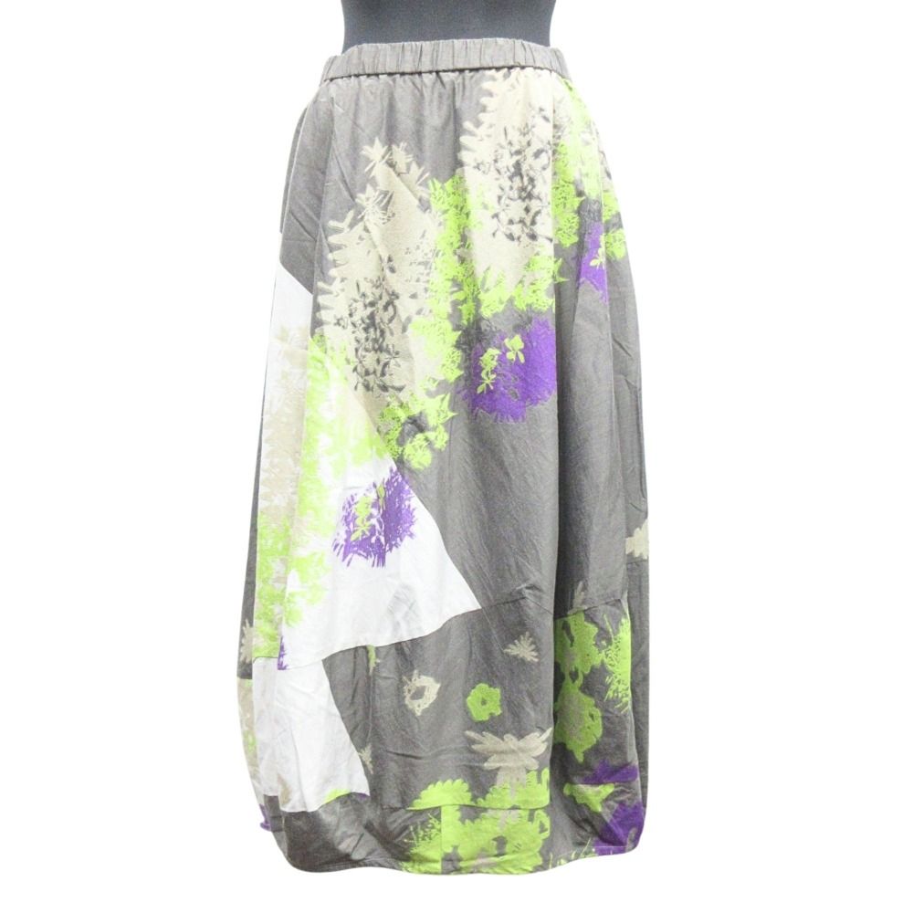 Sensounico センソユニコ 慈雨 コットン イージー ロング スカート ボトムス 花柄 総柄 04122440 サイズ40 マルチ レディース 古着