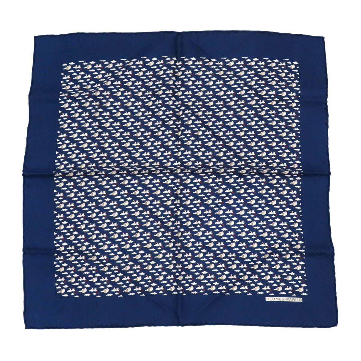 エルメス ガヴロッシュ スカーフ ユニセックス ネイビー HERMES アパレル 小物