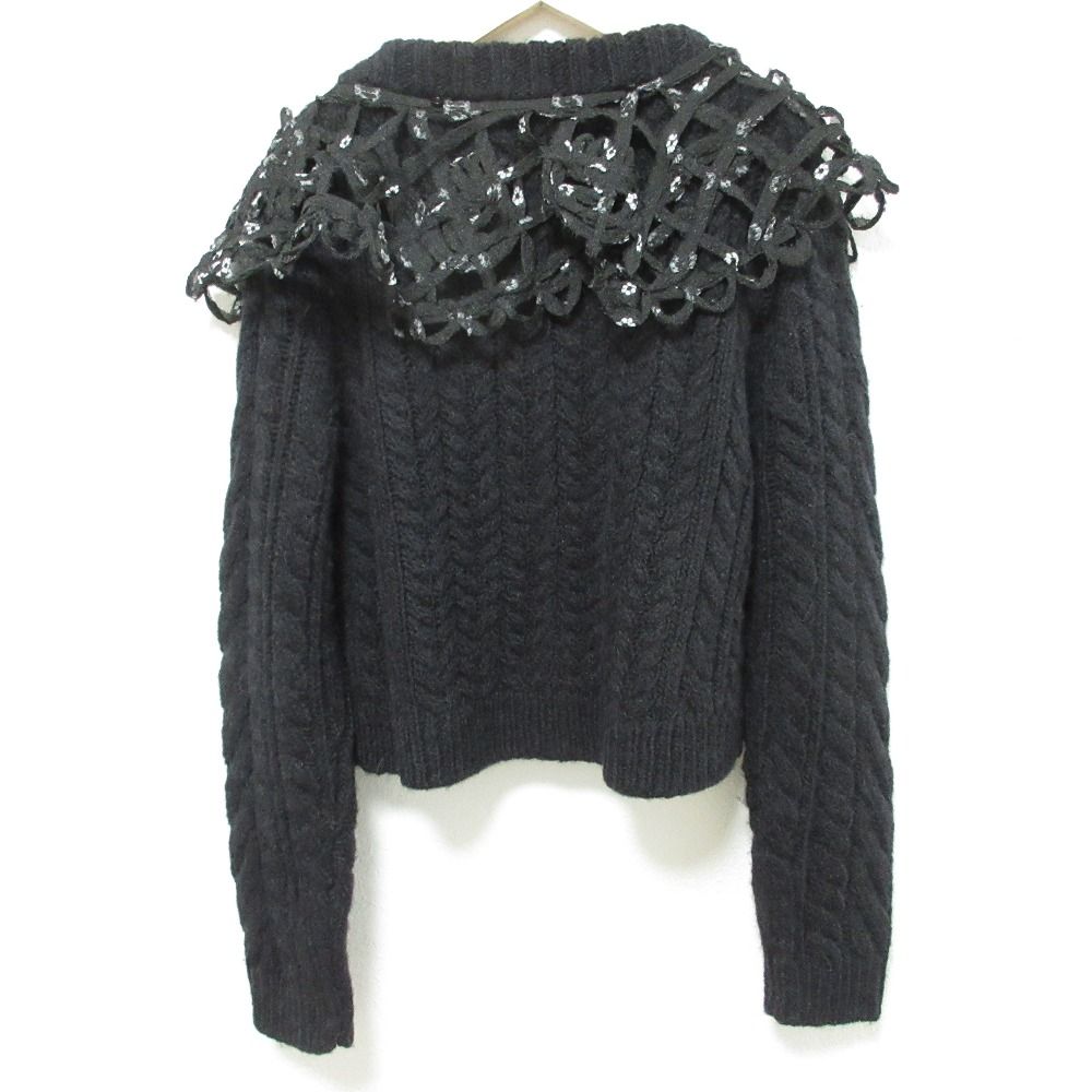 CECILIE BAHNSEN セシリーバンセン MILO CARDIGAN ニット カーディガン サイズXS S ブラック レディース 古着