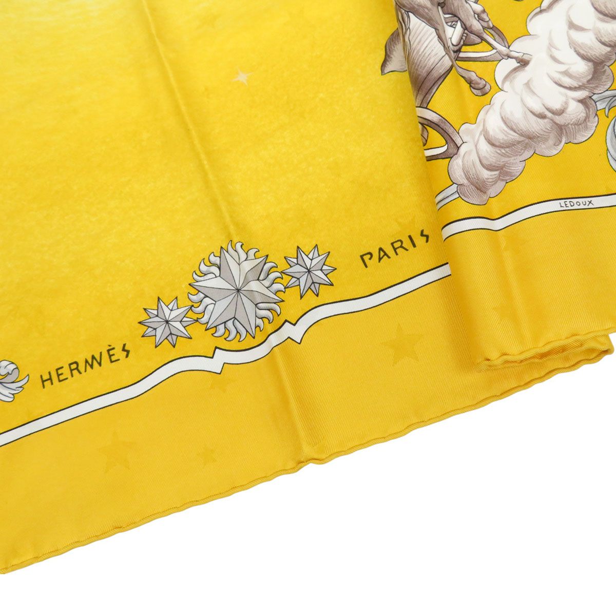 エルメス カレ 90 COSMOS 宇宙観 ユニセックス イエロー HERMES アパレル 小物