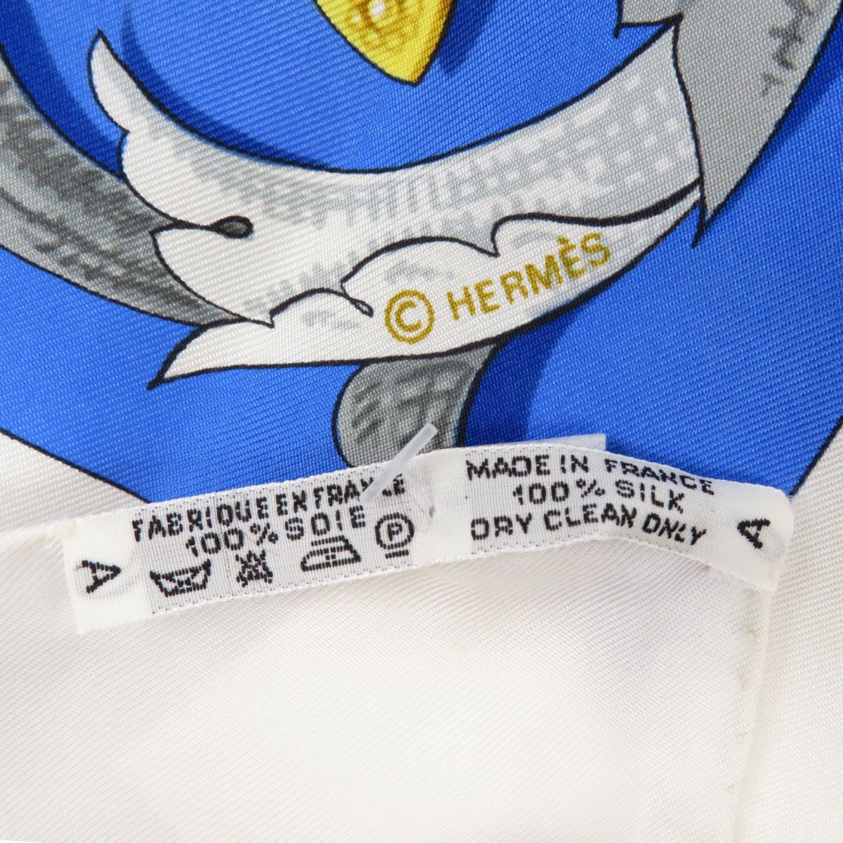  エルメス カレ 90 LE MORS A LA CONETABLE 轡の気品 ユニセックス ブルー HERMES アパレル 小物 バンダナ スカーフ 小物