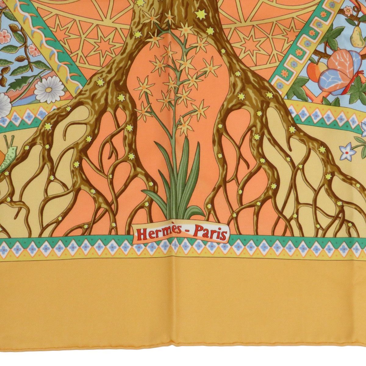 エルメス カレ 90 Axis Mundi 世界中心軸 スカーフ ユニセックス