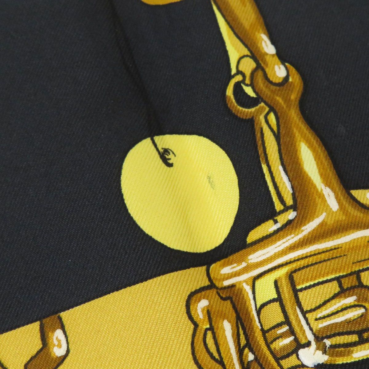 エルメス カレ 90 MORS＆FILETS 馬具とビット ユニセックス ブラック HERMES アパレル 小物