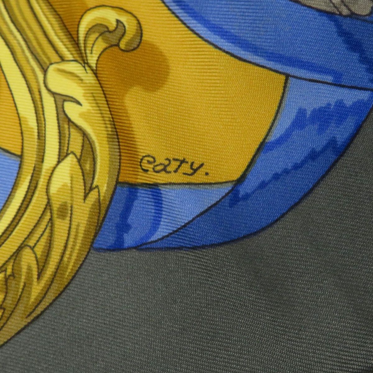 エルメス カレ 90 COSMOS 宇宙観 ユニセックス イエロー HERMES【中古