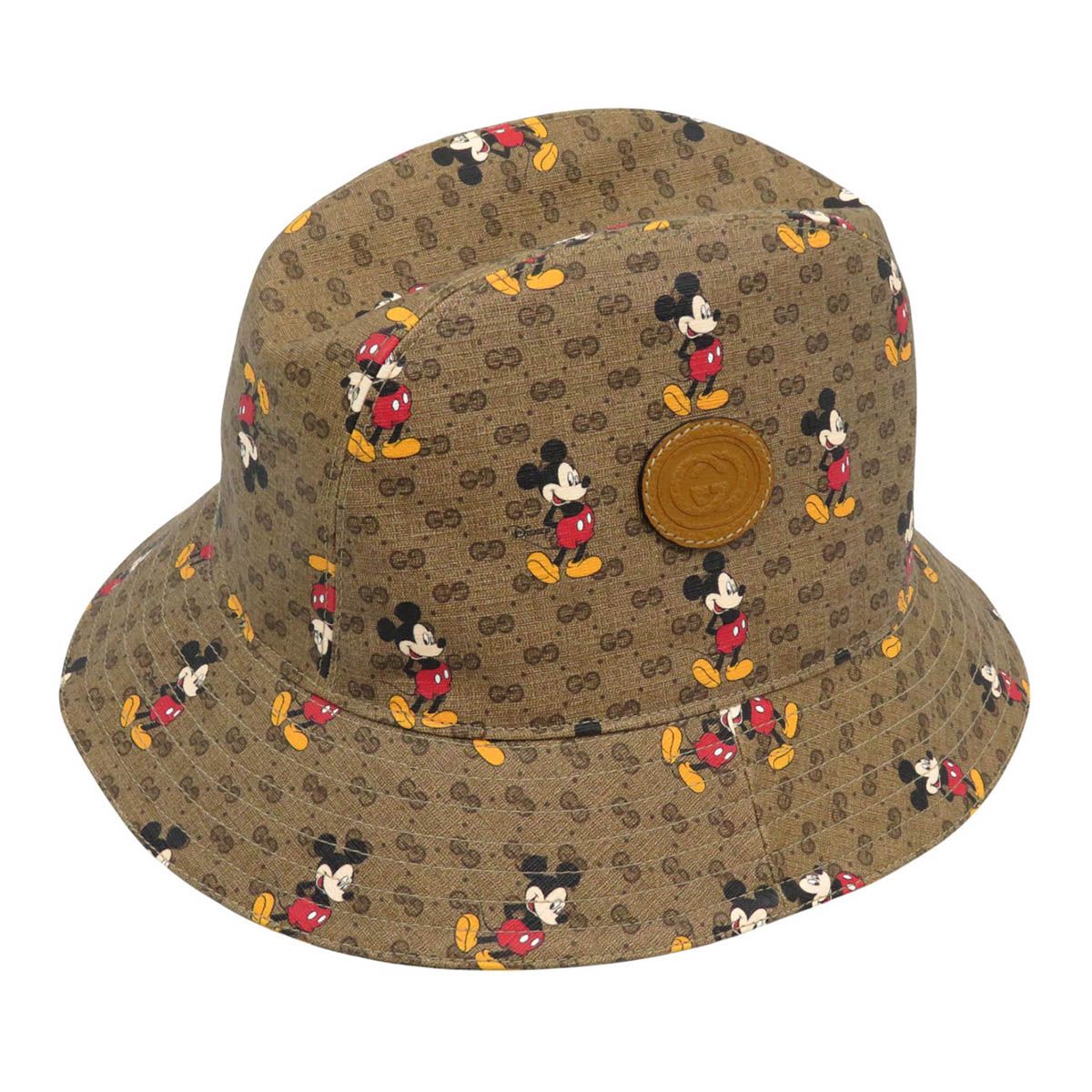 グッチ ディズニー コラボ ミッキーマウス GG バケットハット 602978 ユニセックス ブラウン GUCCI アパレル 小物