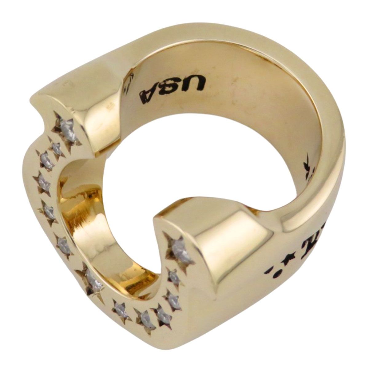 テンダーロイン 8K ホースシュー ダイヤ リング チックサイズ 10号 8K