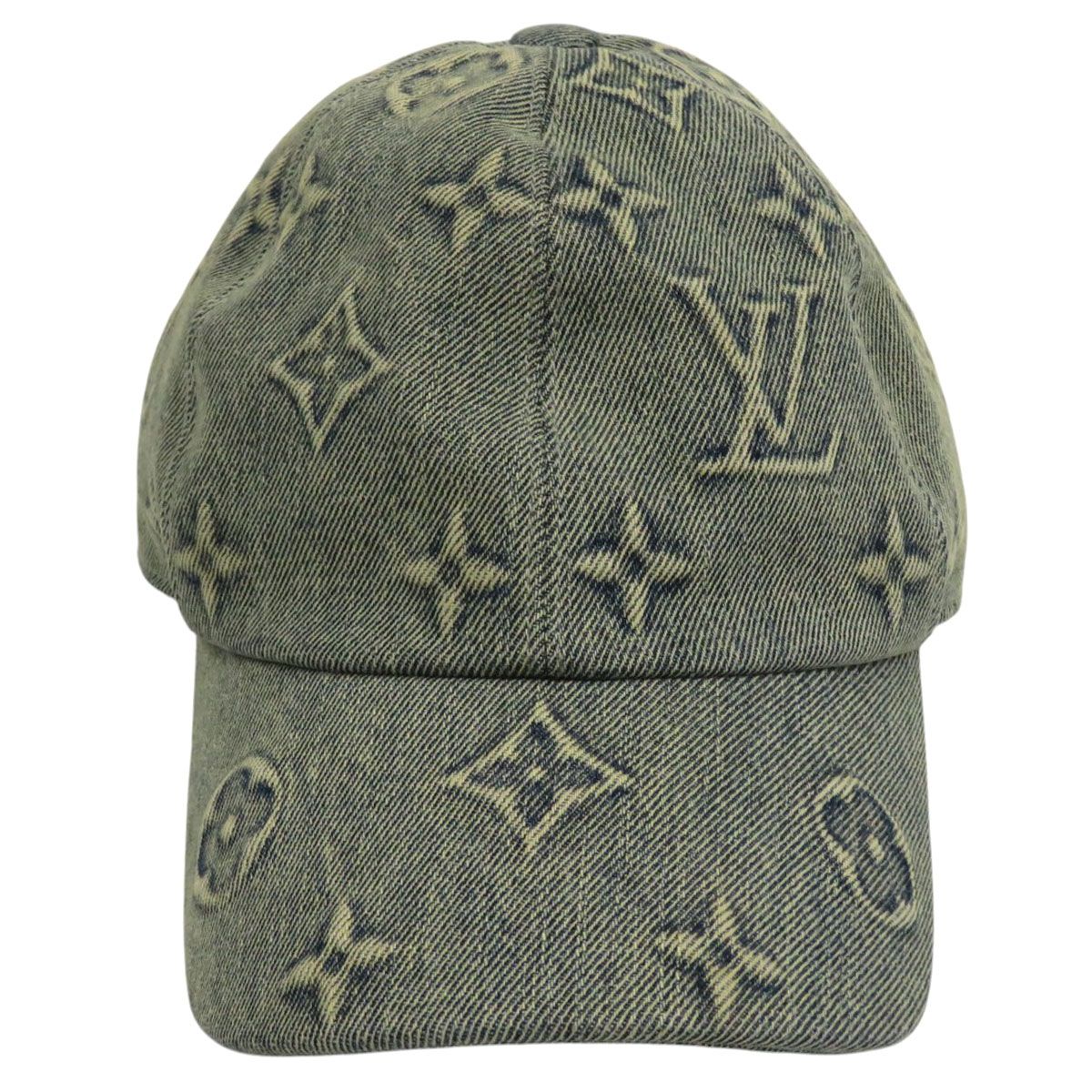 ルイヴィトン モノグラム ウオッシュドデニム キャップ M7156L ユニセックス ブルー LOUIS VUITTON アパレル 小物