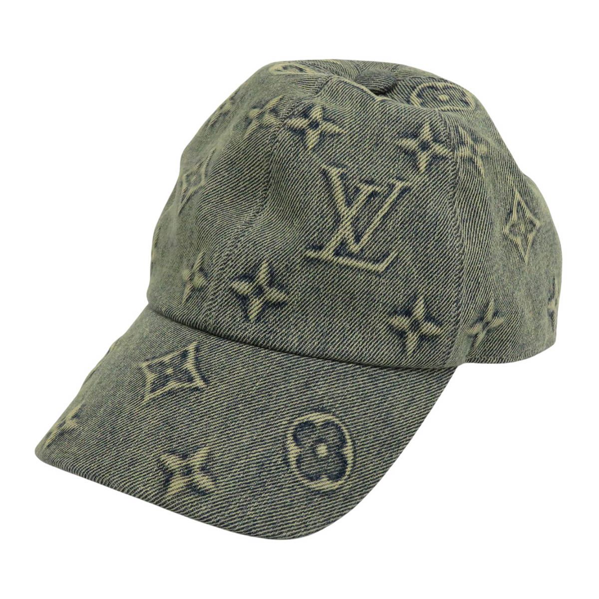 ルイヴィトン モノグラム ウオッシュドデニム キャップ M7156L ユニセックス ブルー LOUIS VUITTON アパレル 小物