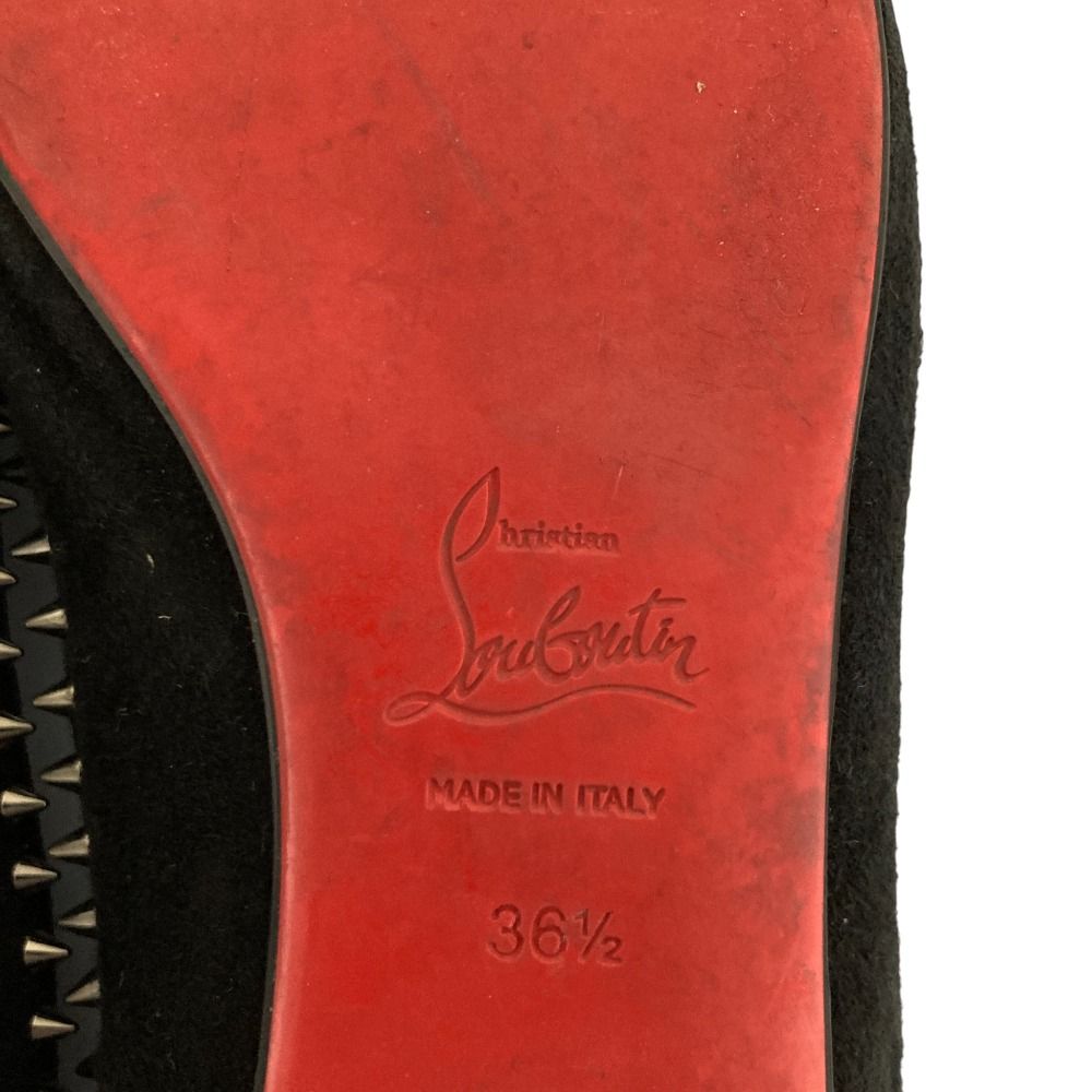  Christian Louboutin クリスチャンルブタン デュベット ポインテッドトゥ スタッズパンプス サイズ36.5 23.5 cm相当 ブラック レディース 古着 ハイヒール パンプス パンプス