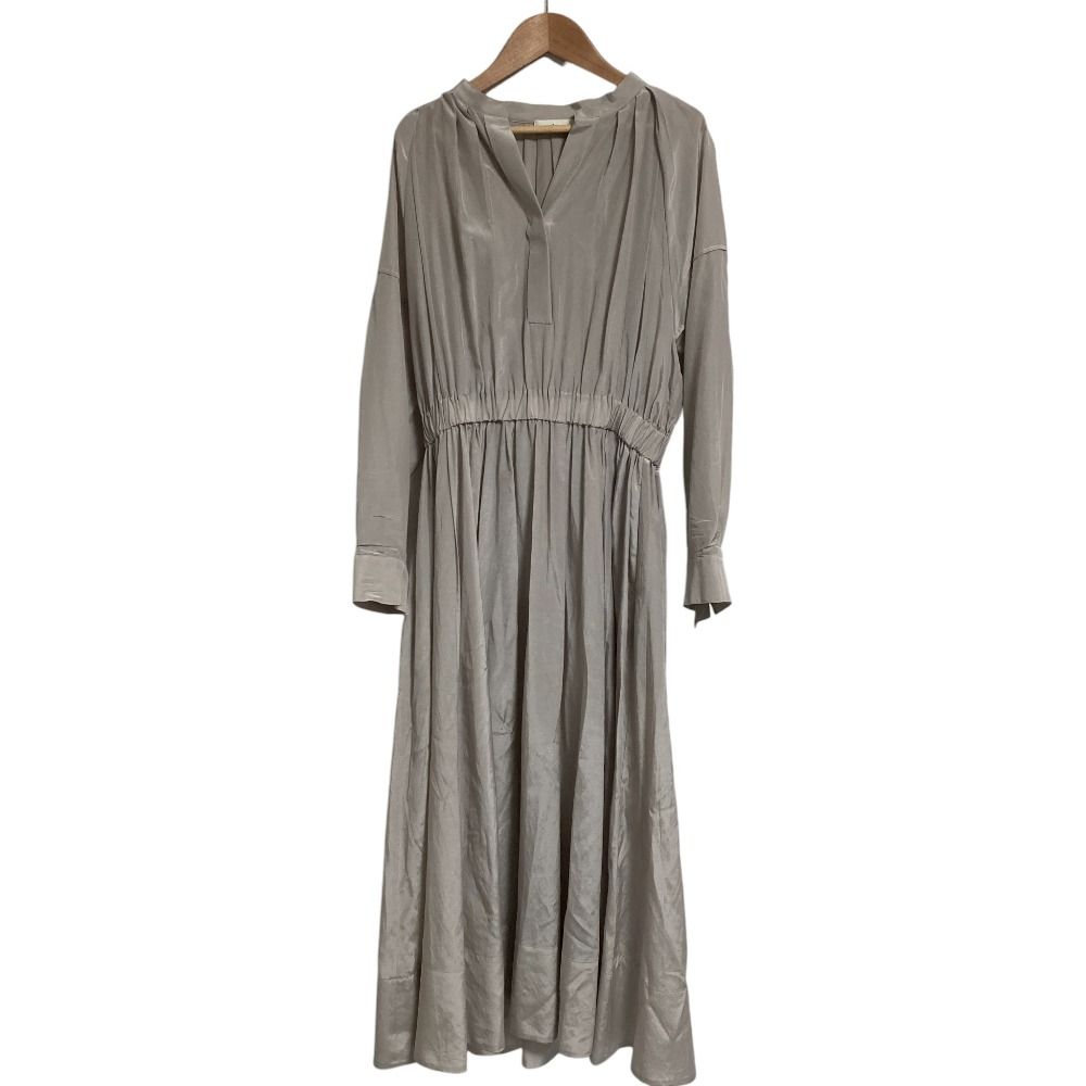 22SS ebure エブール ライトシルクコットン バンド ワンピース 3510300355 サイズ38 グレー レディース 古着