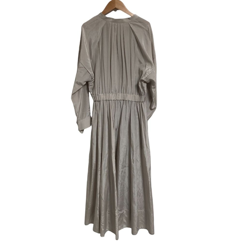 22 SS ebure エブール ライトシルクコットン バンド ワンピース サイズ38 グレー レディース 古着