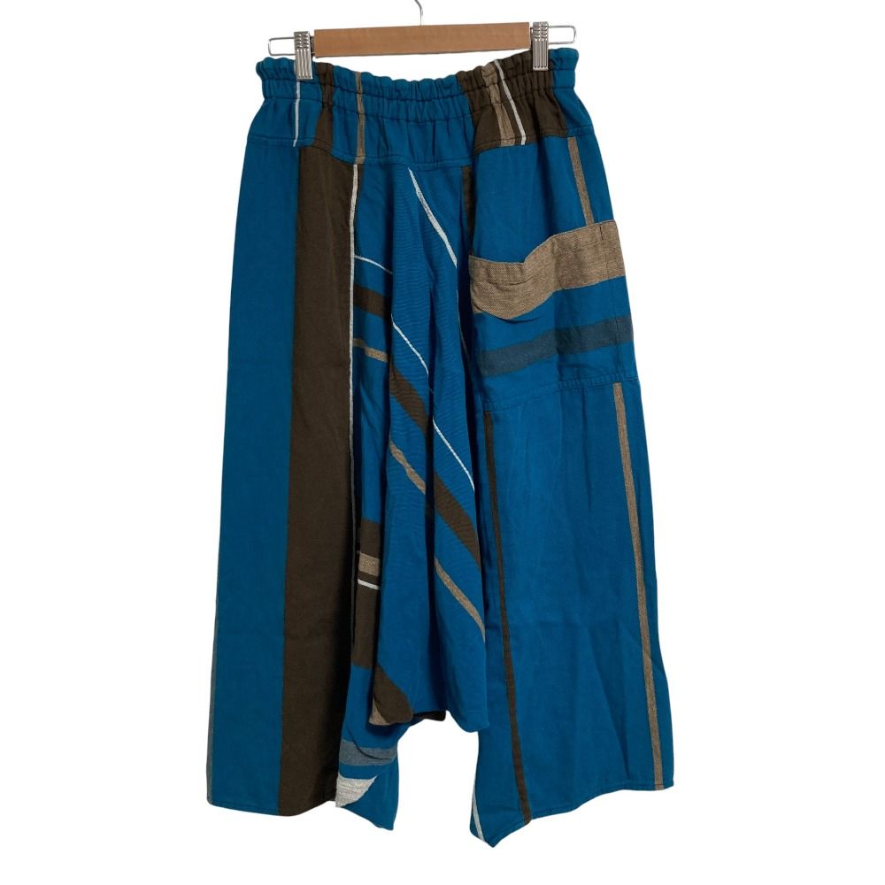 美品 tamaki niime 玉木新雌 タマキニイメ サルエルパンツ ブルー