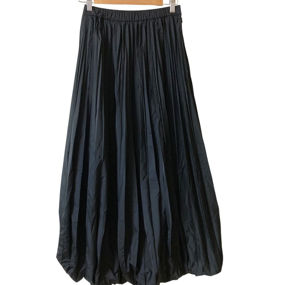25SS UN3D. アンスリード オリガミプリーツバルーンスカート 522510800301 サイズ38 ブラック レディース 古着