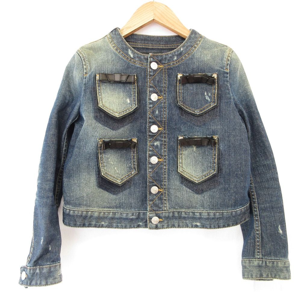 美品 DSQUARED2 ディースクエアード リボン デニムジャケット 38