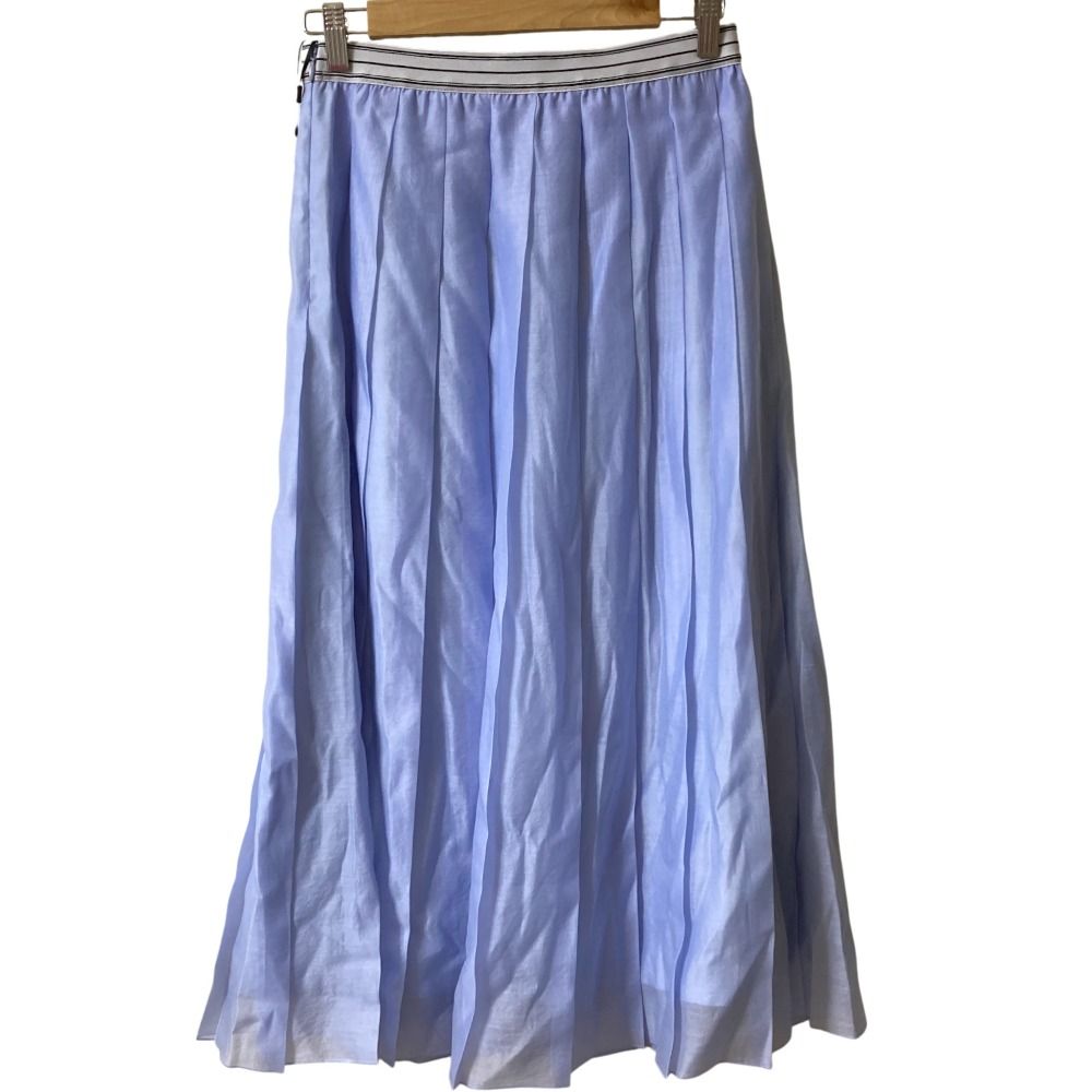 25SS Diagrum ダイアグラム グレースコンチネンタル マットシアー プリーツスカート 0325221323 サイズ38 ブルー レディース 古着