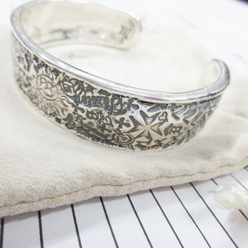 ビルウォールレザー Bill Wall Leather B589 WIDE GRAFFITI BANGLE