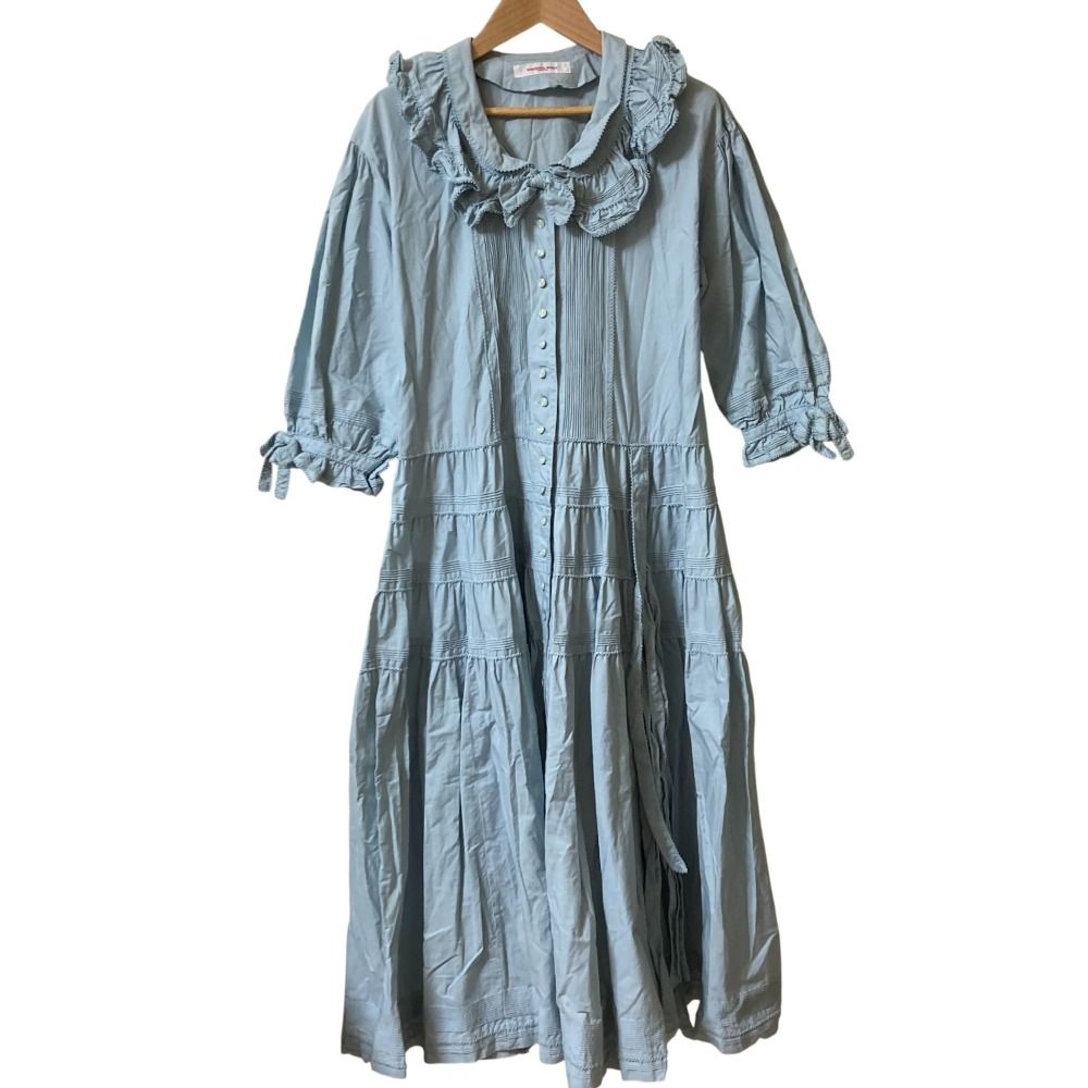 リボンワンピース ライトブルー