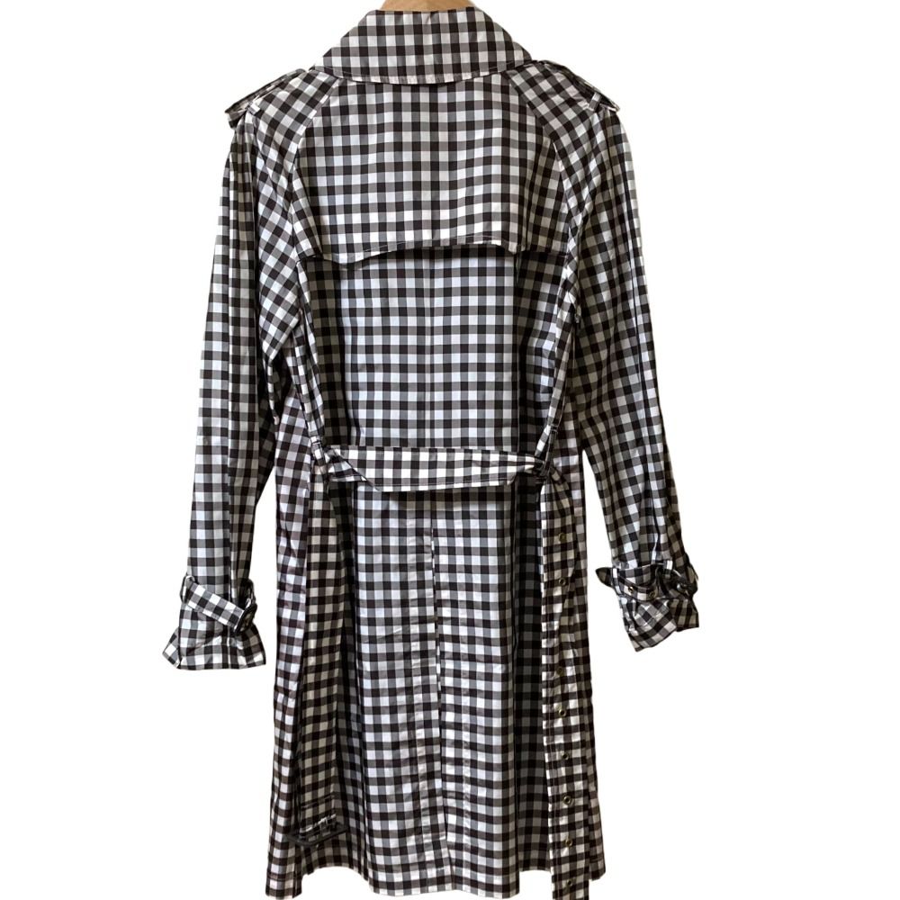 MACKINTOSH マッキントッシュ アセテート ギンガムチェック トレンチコート サイズ34 ピンクブラウン レディース 古着