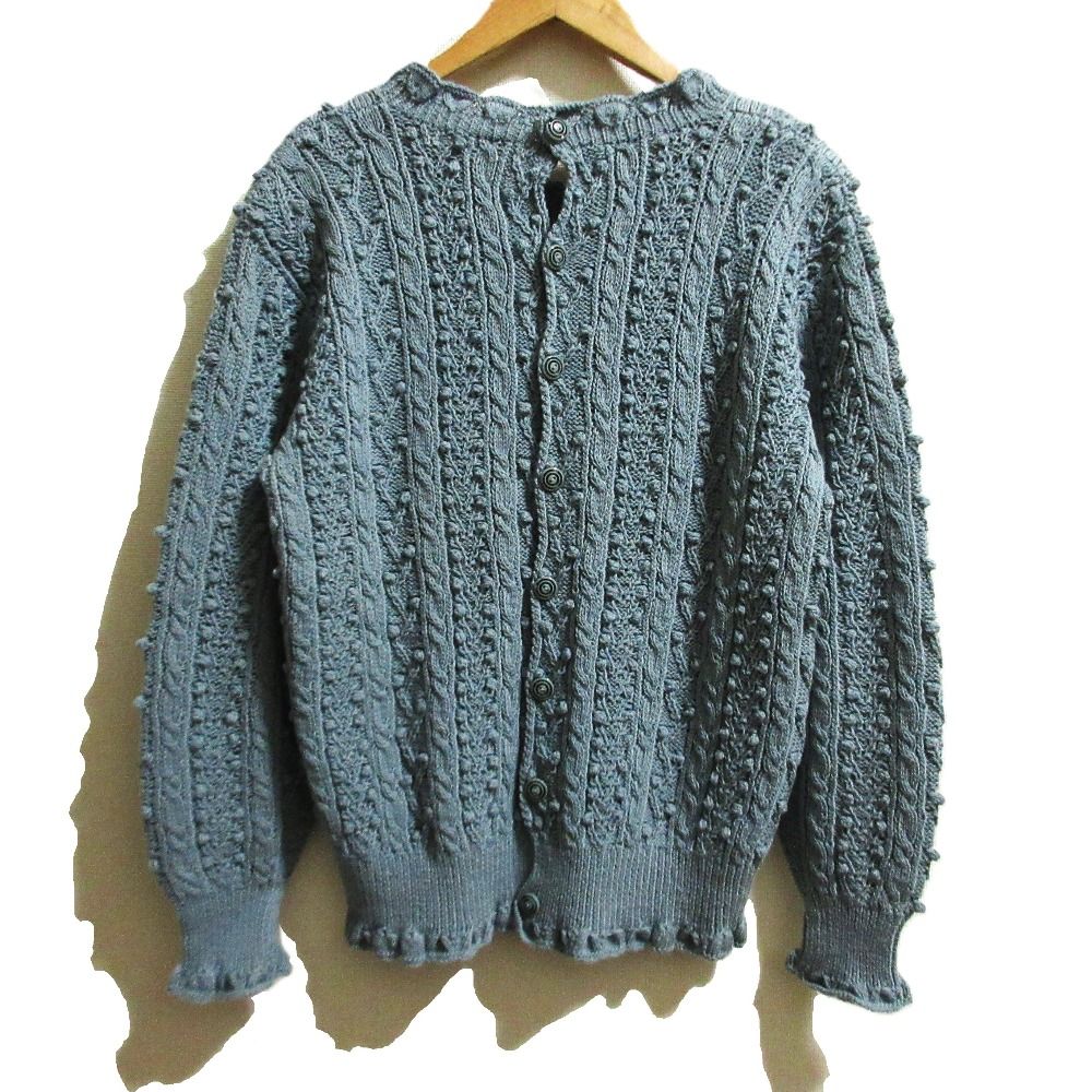 美品KANEKO ISAOカネコイサオ☆スズランモチーフニットプルオーバー メッセージ刺繍Vネックニットプルオーバー≪手洗い可能≫ | MAYSON