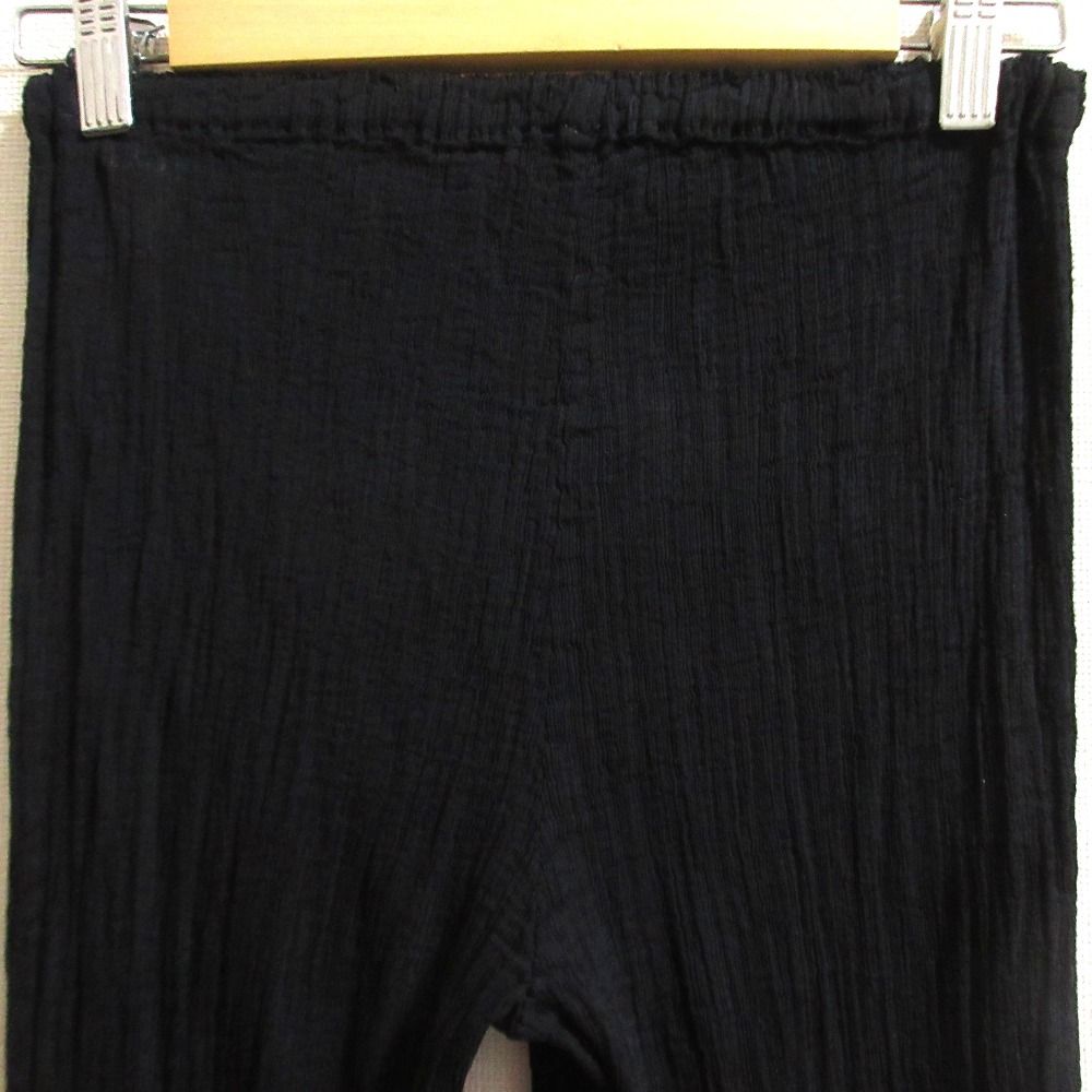  me ISSEY MIYAKE ミーイッセイミヤケ プリーツ イージーパンツ ブラック レディース 古着 その他 パンツ