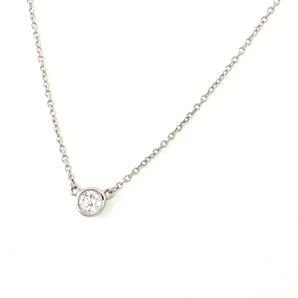 ティファニー TIFFANY-Co. バイザヤード ネックレス プラチナ ペンダント ダイヤモンド エルサ ペレッティ ネックレス Pt950 ダイヤモンド レディース