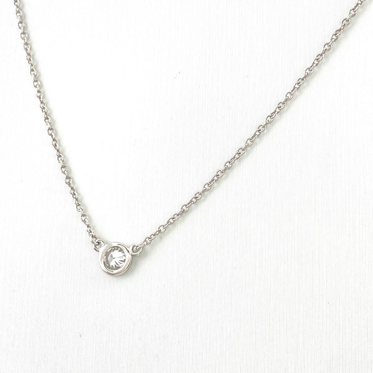 ティファニー TIFFANY-Co. バイザヤード ネックレス プラチナ ペンダント ダイヤモンド エルサ ペレッティ Pt 950 レディース