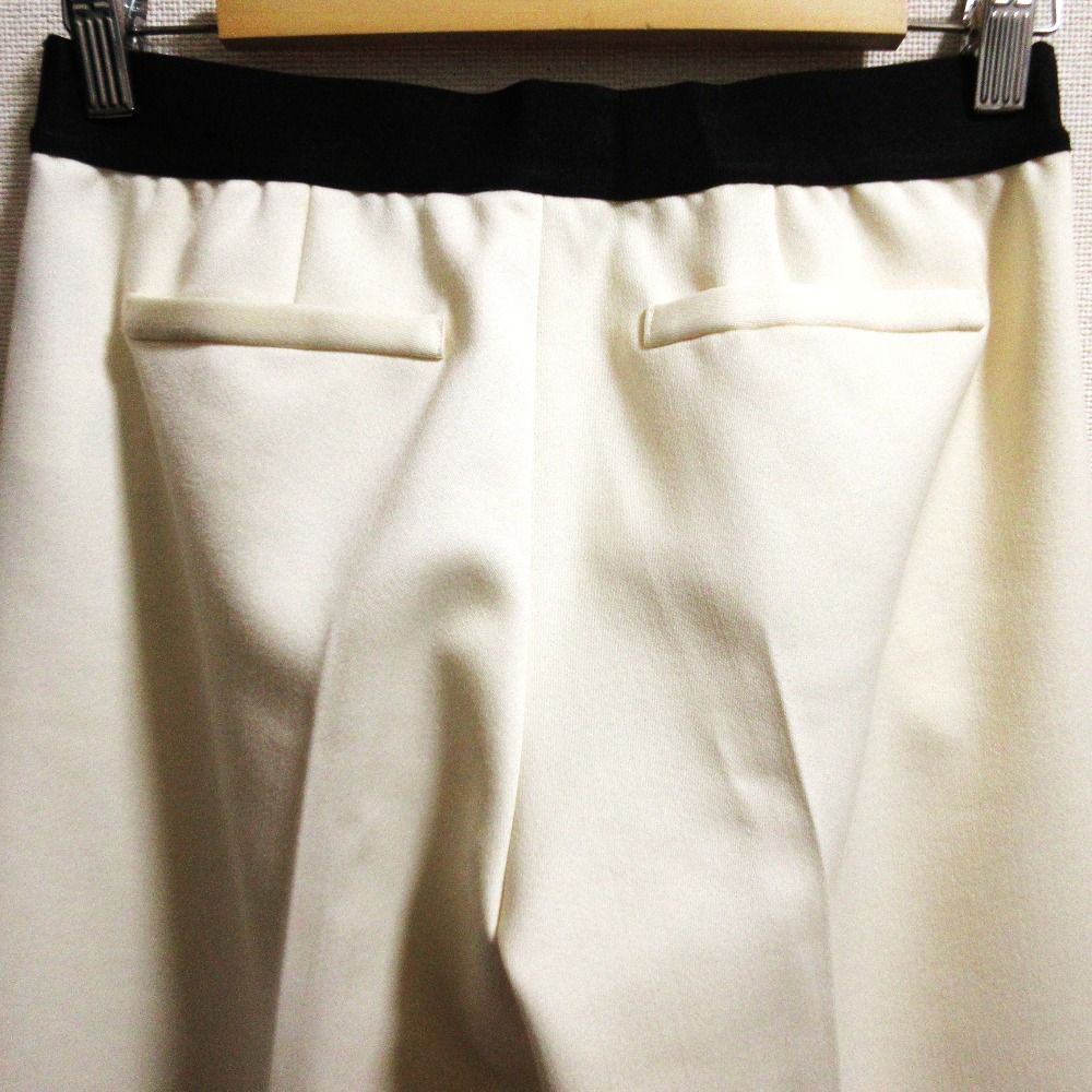  M.Fil エムフィル フ ワイドイージーパンツ サイズ38 アイボリーブラック レディース 古着 ワイドパンツ イージーパンツ パンツ