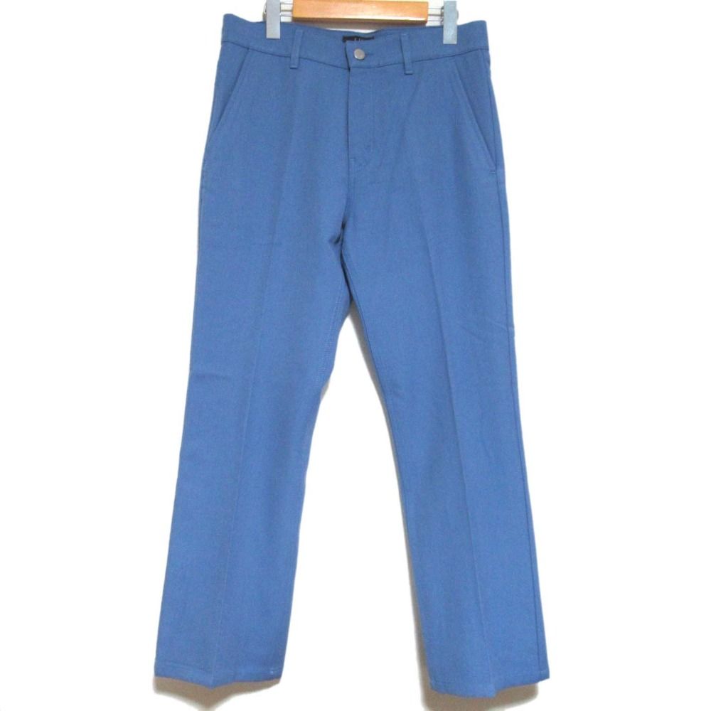 dunhill ダンヒル コットンウール ストレート パンツ サイズ46R ライトブルー メンズ 古着