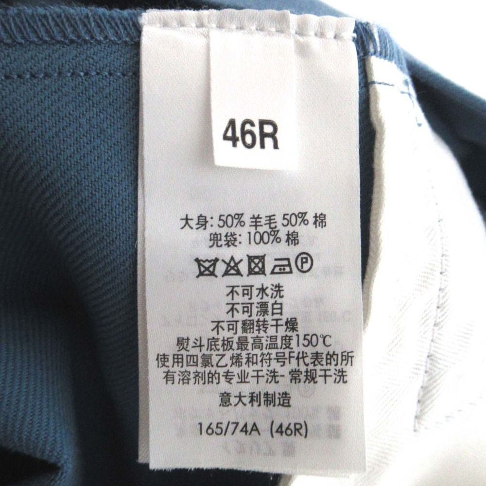 美品 dunhill ダンヒル コットンウール ストレート パンツ サイズ46R  